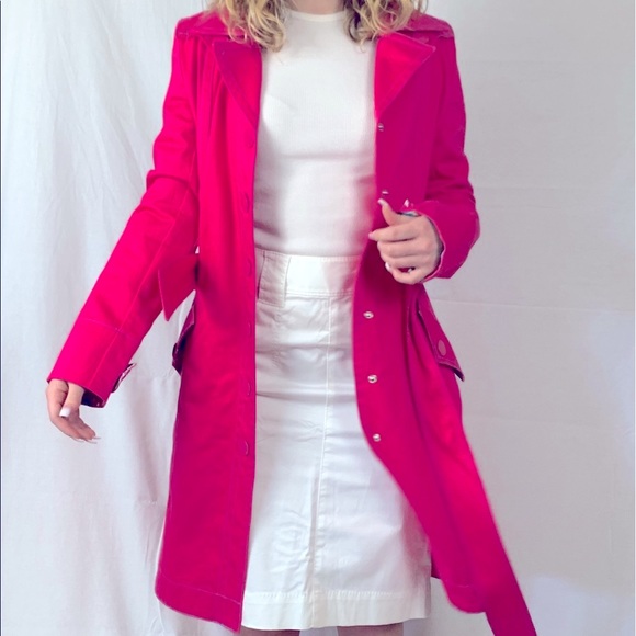 Tommy Hilfiger Jackets & Blazers - Tommy jeans size large hot pink trench coat